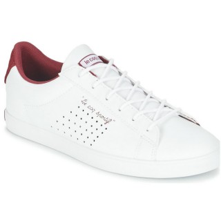 Le Coq Sportif Agate Lo Feminine Mesh Blanc / Rouge Chaussures Baskets Basses Femme France Magasin